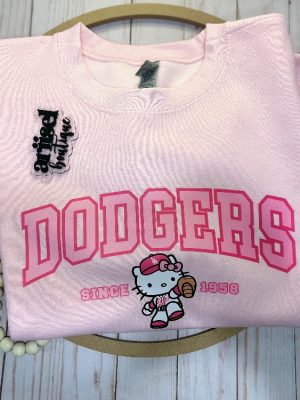 Hello Kitty Dodger Game Hello Kitty Dodger Shirt Hello Kitty Shirt La Dodgers Hello Kitty Shirt La Dodgers Hello Kitty Sweatshirt Unique revetee 2