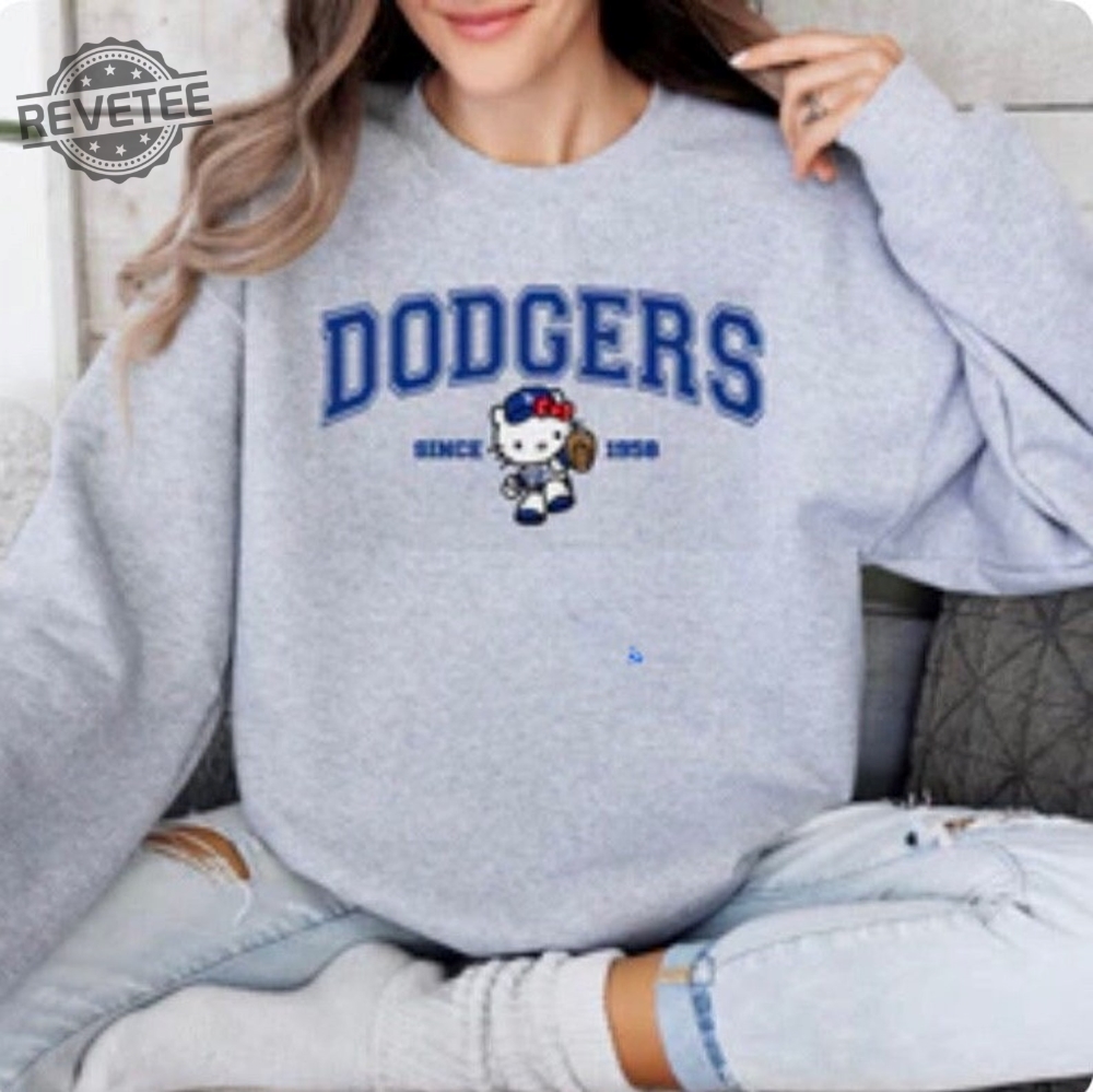 Hello Kitty Dodgers Shirt Hello Kitty Dodger Shirt Hello Kitty Shirt La Dodgers Hello Kitty Shirt La Dodgers Hello Kitty Sweatshirt Unique