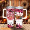 custom name go chiefs tis the season flower pattern 40oz stainless steel tumbler with handle and straw lid personalized stanley tumbler dupe 40 oz stainless steel travel cups laughinks 1