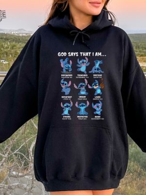 God Say That I Am Stitch Sweatshirt God Say That I Am Stitch Hoodie Stitch Mode Hoodie Stitch Emotion Sweatshirt Stitch Merchandise revetee 2