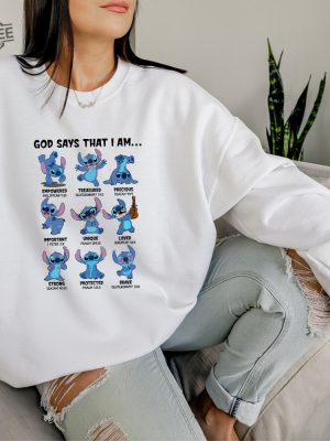 God Say That I Am Stitch Sweatshirt God Say That I Am Stitch Hoodie Stitch Mode Hoodie Stitch Emotion Sweatshirt Stitch Merchandise revetee 3