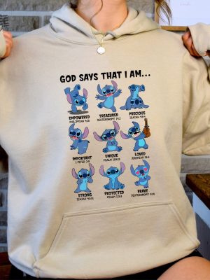 God Say That I Am Stitch Sweatshirt God Say That I Am Stitch Hoodie Stitch Mode Hoodie Stitch Emotion Sweatshirt Stitch Merchandise revetee 4