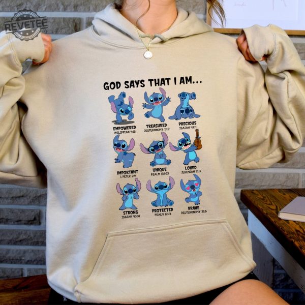 God Say That I Am Stitch Sweatshirt God Say That I Am Stitch Hoodie Stitch Mode Hoodie Stitch Emotion Sweatshirt Stitch Merchandise revetee 4