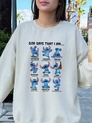 God Say That I Am Stitch Sweatshirt God Say That I Am Stitch Hoodie Stitch Mode Hoodie Stitch Emotion Sweatshirt Stitch Merchandise revetee 5