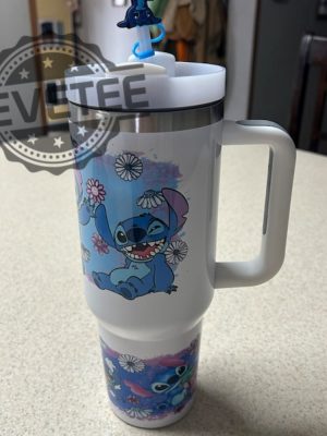 Stitch Stanley Cup Disney Stitch Tumbler Lilo And Stitch Tumbler Disneys Stitch Hawaiian 40 Oz. Stainless Steel Tumbler Unique revetee 4