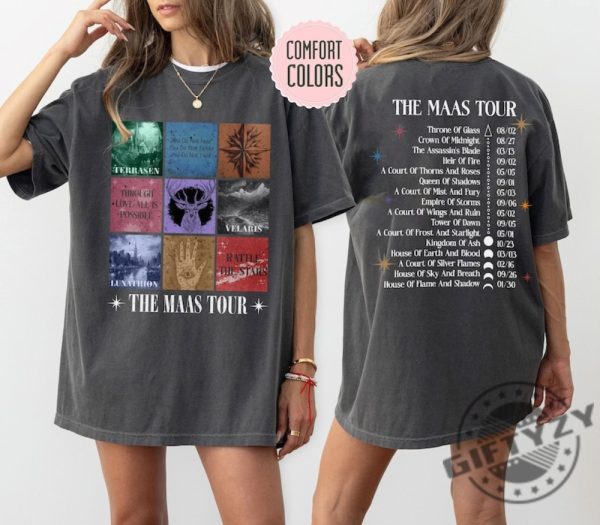 Sarah J. Maas Eras Tour Comfort Colors Shirt The Maas Tour Tshirt Acotar Hoodie Crescent City Sweatshirt Throne Of Glass Merch Sjm Fan Apparel giftyzy 1