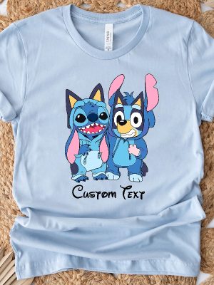 Stitch Bandit Heeler Shirt Bandit Heeler Stitch Shirt Stitch Bluey Sweatshirt Stitch Bluey Hoodie Stitch Bluey T Shirt Disney Stitch Bluey Shirt revetee 4