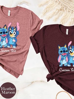 Stitch Bandit Heeler Shirt Bandit Heeler Stitch Shirt Stitch Bluey Sweatshirt Stitch Bluey Hoodie Stitch Bluey T Shirt Disney Stitch Bluey Shirt revetee 6