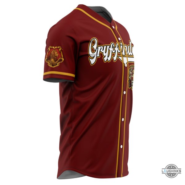 harry potter baseball jersey all over printed personalized gryffindor house harry potter jersey shirts custom name hogwarts magic school baseball uniform laughinks 4