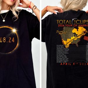 Total Solar Eclipse 2024 Shirt April 8 2024 Shirt Solar Eclipse Twice In A Lifetime 2024 Shirt Path Of Totality Tee Eclipse Souvenir Gift trendingnowe 2