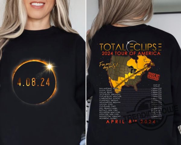 Total Solar Eclipse 2024 Shirt April 8 2024 Shirt Solar Eclipse Twice In A Lifetime 2024 Shirt Path Of Totality Tee Eclipse Souvenir Gift trendingnowe 3