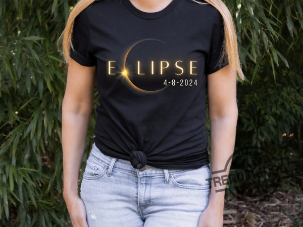 Total Solar Eclipse 2024 Shirt April 8 2024 T Shirt Usa Map Path Of Totality Tee Spring America Eclipse Souvenir Gift trendingnowe 1