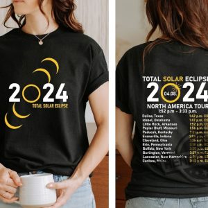 Total Solar Eclipse 2024 Shirt Double Sided Shirt April 8Th 2024 Shirt Eclipse Event 2024 Shirt Celestial Shirt Gift For Eclipse Lover trendingnowe 2