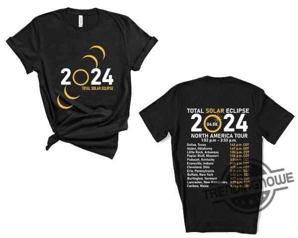 Total Solar Eclipse 2024 Shirt Double Sided Shirt April 8Th 2024 Shirt Eclipse Event 2024 Shirt Celestial Shirt Gift For Eclipse Lover trendingnowe 3