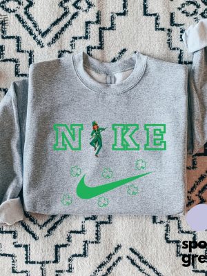 Nike Irish Sweatshirt Nike St Patrick Day Shirt Funny St Patrick Shirt Irish Day Crewneck Shamrock Shirt Irish Sweatshirt Gift For Her Unique revetee 3