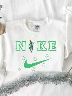 Nike Irish Sweatshirt Nike St Patrick Day Shirt Funny St Patrick Shirt Irish Day Crewneck Shamrock Shirt Irish Sweatshirt Gift For Her Unique revetee 4