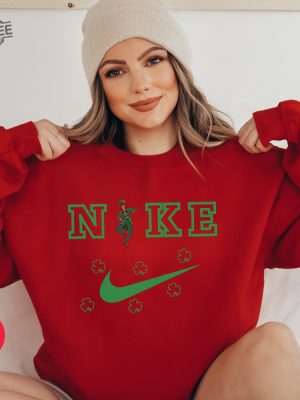 Nike Irish Sweatshirt Nike St Patrick Day Shirt Funny St Patrick Shirt Irish Day Crewneck Shamrock Shirt Irish Sweatshirt Gift For Her Unique revetee 5