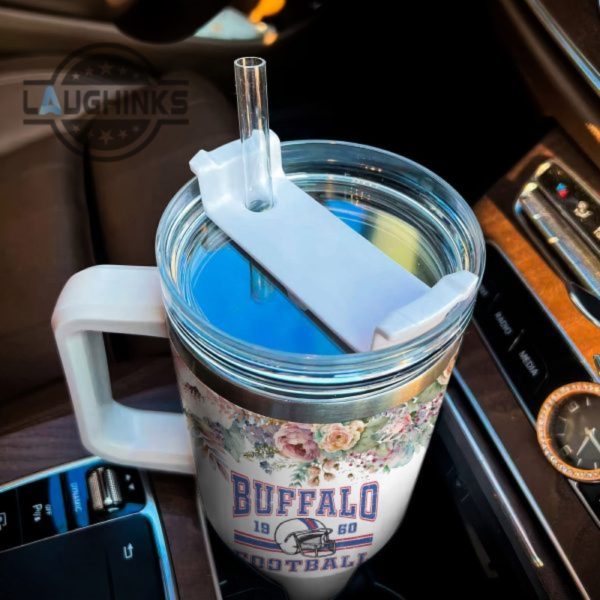 custom name bills helmet flame pattern 40oz stainless steel tumbler with handle and straw lid personalized stanley tumbler dupe 40 oz stainless steel travel cups laughinks 1 4
