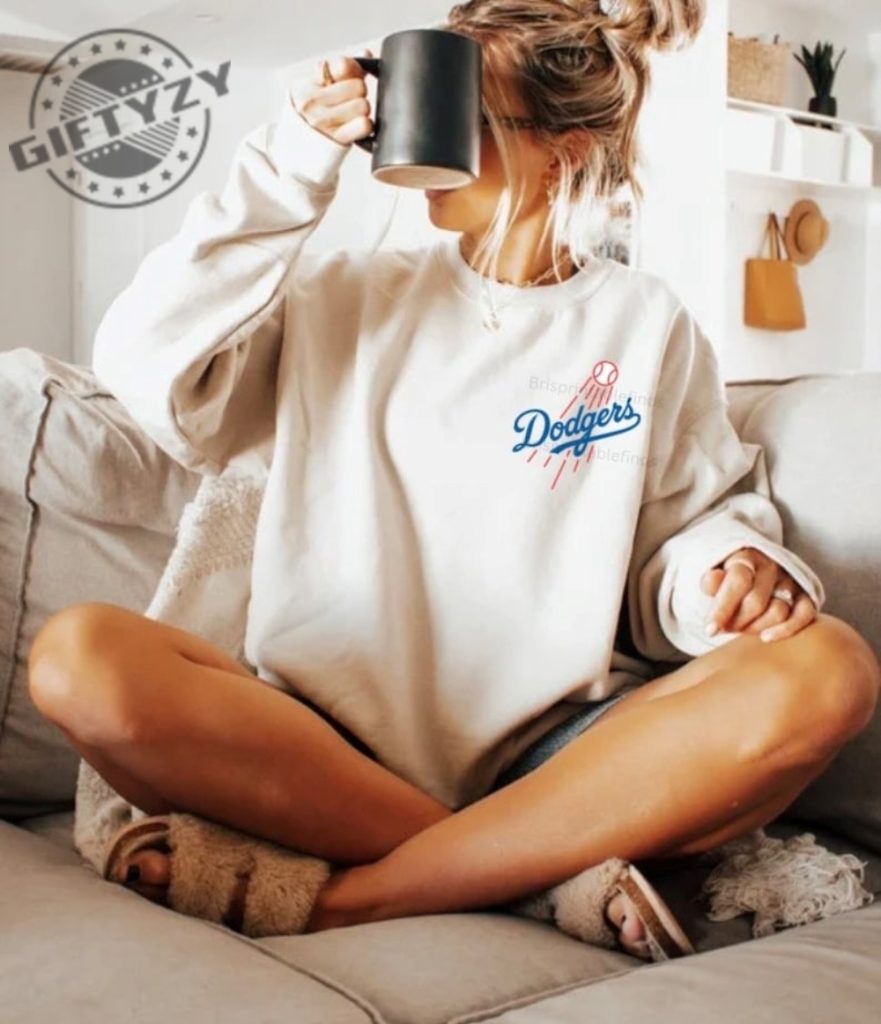 Los Angeles Dodgers Shirt La Sweatshirt Mlb Baseball Tshirt Unisex Hoodie La Los Angeles Dodgers Gift giftyzy 1