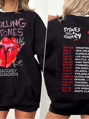 Rolling Stones Merch Hackney Diamonds Tour Shirt Rolling Stones Tour 2024 Rolling Stones Tshirt Rolling Stones T Shirt Unique revetee 3