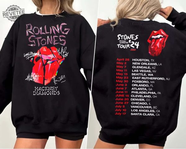Rolling Stones Merch Hackney Diamonds Tour Shirt Rolling Stones Tour 2024 Rolling Stones Tshirt Rolling Stones T Shirt Unique revetee 3