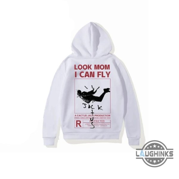 look mom i can fly hoodie travis scott cactus jack 2 sided shirts sweatshirts hoodies mens womens travis scott astroworld tee cpfm tshirt hip hop music gift laughinks 5