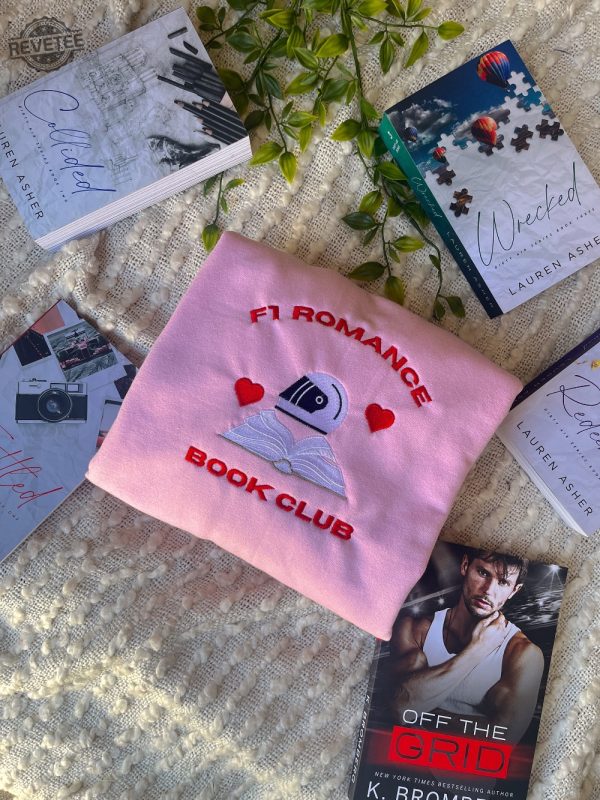 F1 Romance Book Club Embroidered Sweatshirt F1 Romance Book Merch Book Sweatshirt Unique revetee 2