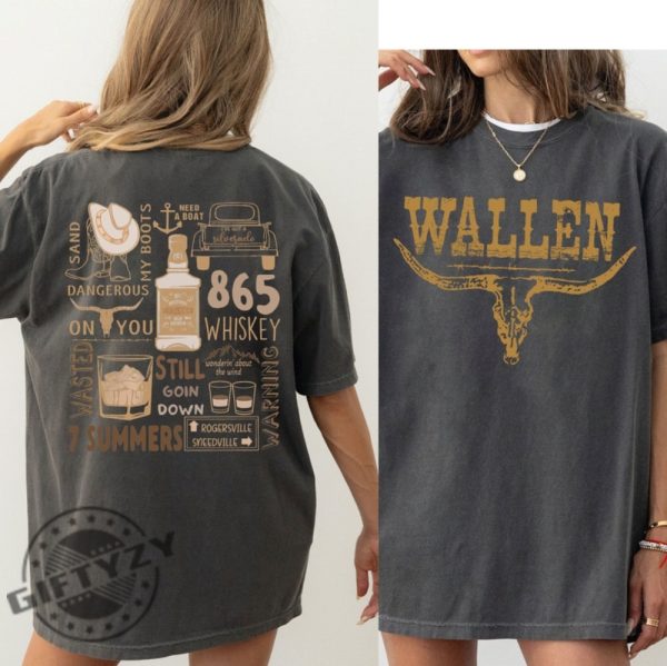 Wallen Bullhead Shirt Wallen Tshirt Wallen Westerns Hoodie Wallen Western Sweatshirt Cowboy Wallen Shirt giftyzy 1 1