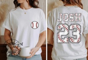 Twosided Baseball With Custom Number And Name Shirt Sports Sweatshirt Baseball Mom Tshirt Personalized Baseball Hoodie Baseball Team Shirt giftyzy 4