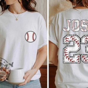 Twosided Baseball With Custom Number And Name Shirt Sports Sweatshirt Baseball Mom Tshirt Personalized Baseball Hoodie Baseball Team Shirt giftyzy 4
