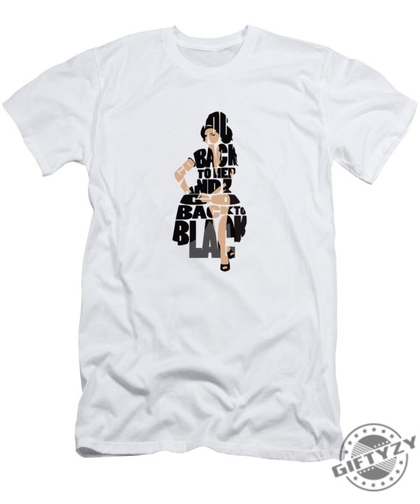 Amy Winehouse Typography Art Tshirt giftyzy 1