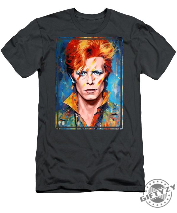 David Bowie Painting Tshirt giftyzy 1
