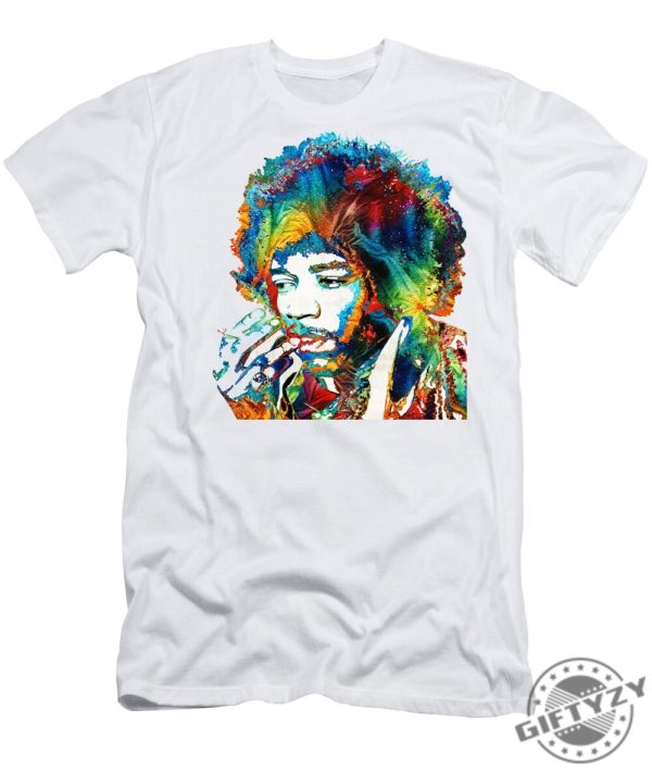 Colorful Haze Jimi Hendrix Tribute Tshirt giftyzy 1