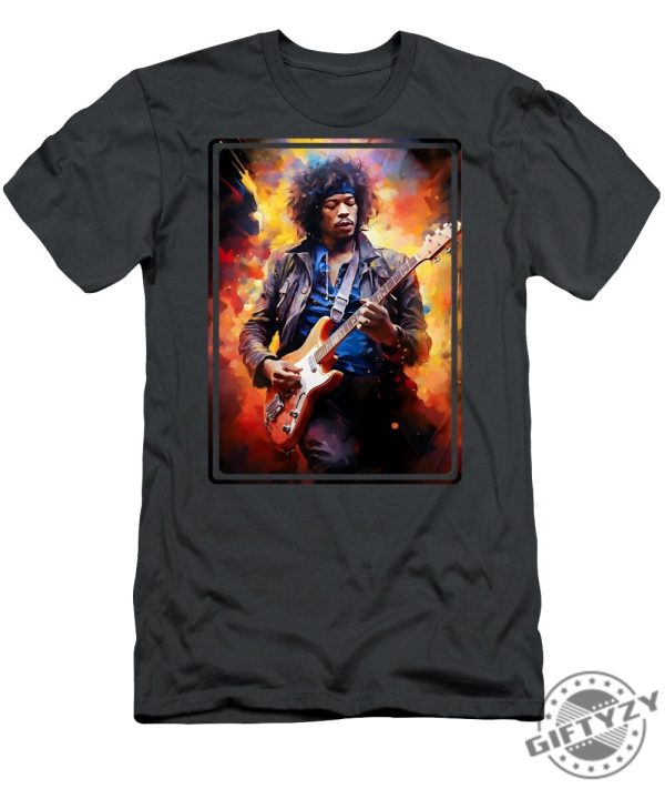 Jimi Hendrix Painting Tshirt giftyzy 1