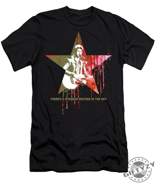 David Bowie Starman Black Tshirt giftyzy 1