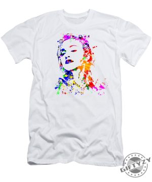 Madonna Portrait Watercolor Splatter Tshirt giftyzy 1 1