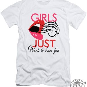 Girls Just Want To Have Fun Pop Art Lips Tshirt giftyzy 1 1