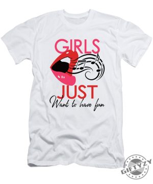 Girls Just Want To Have Fun Pop Art Lips Tshirt giftyzy 1 1