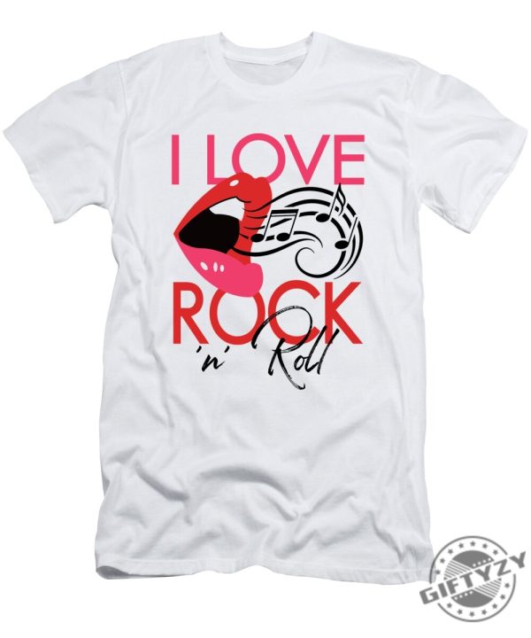 I Love Rock N Roll Pop Art Lips Tshirt giftyzy 1