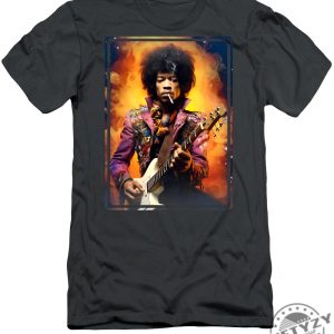 Jimi Hendrix Portrait Play Guitar Tshirt giftyzy 1 1