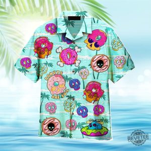 Donuts Are Evil Summer On The Ocean Hawaiian Shirt revetee 2
