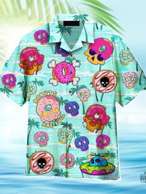 Donuts Are Evil Summer On The Ocean Hawaiian Shirt revetee 2