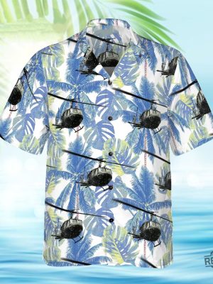 Navy Bell Twin Huey Hawaiian Shirt Unique revetee 2