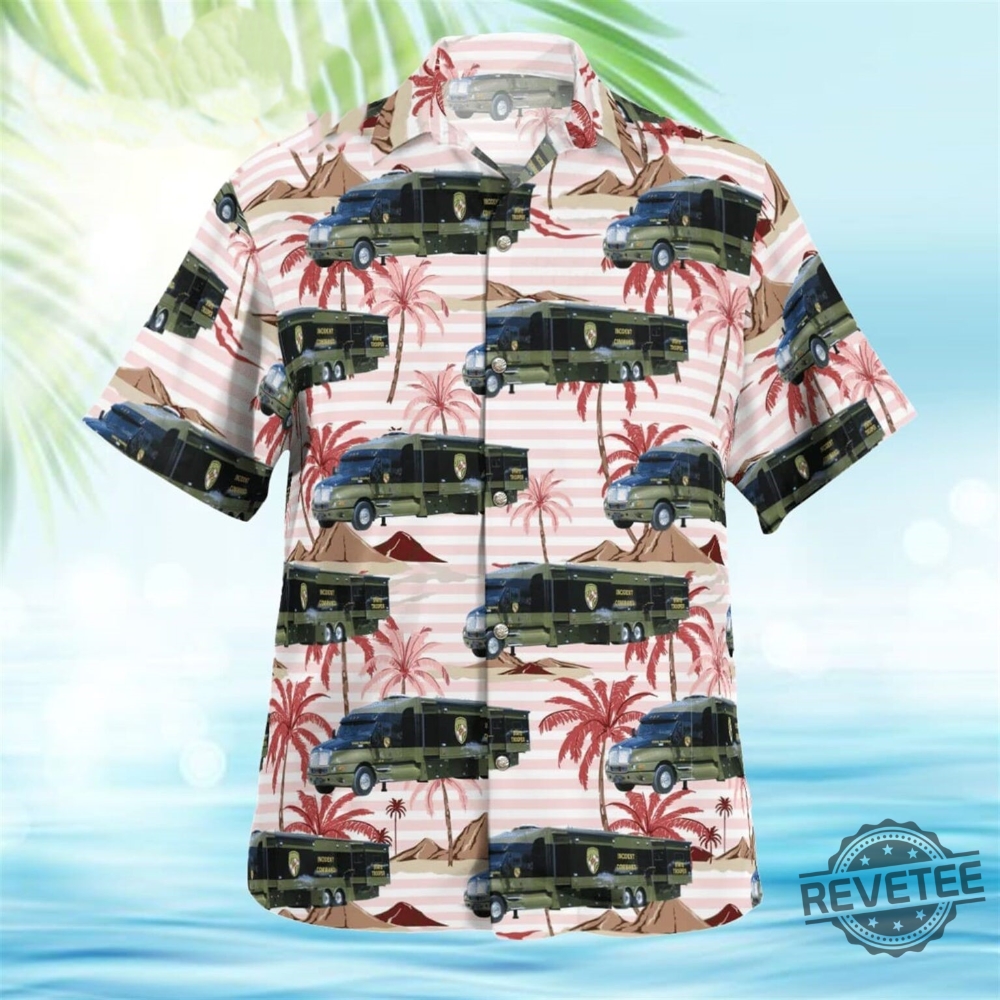 Maryland State Police Mobile Command Post Hawaiian Shirt Unique