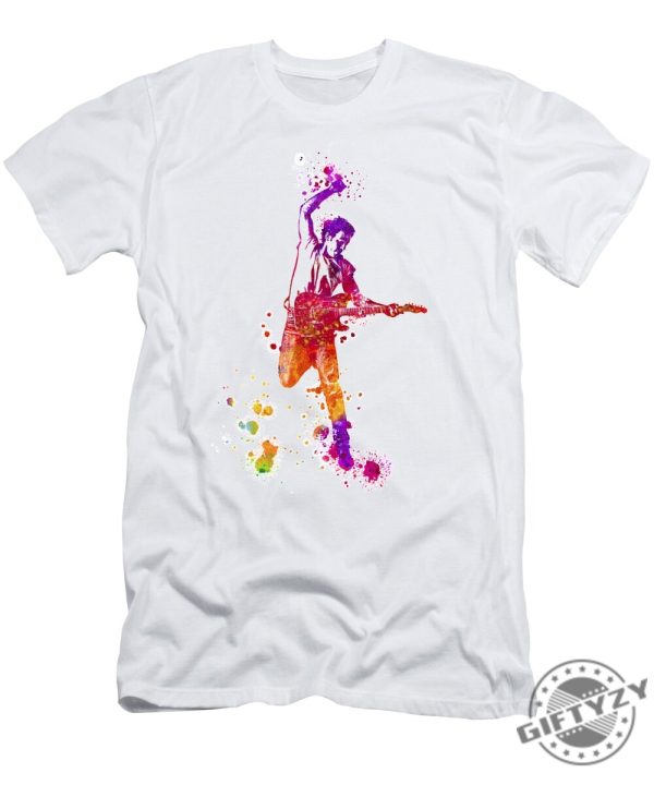 Bruce Springsteen The Boss Watercolor Splatter 01 Tshirt giftyzy 1