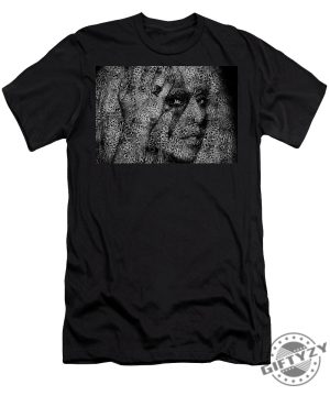 Lady Gaga Text Portrait Typographic Face Poster With All The Album Titles And Songs By Lady Gaga Tshirt giftyzy 1 1