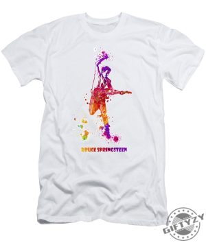 Bruce Springsteen The Boss Watercolor Splatter 02 Tshirt giftyzy 1 1