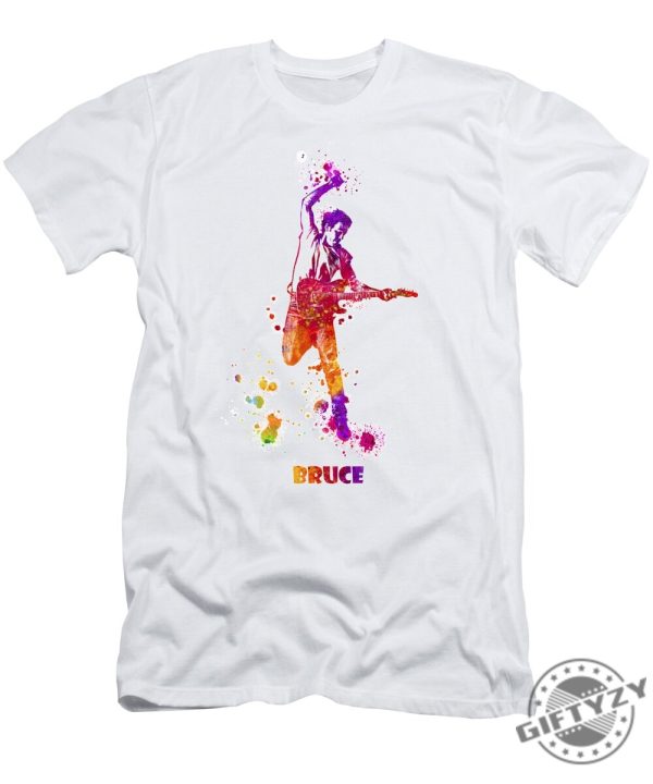 Bruce Springsteen The Boss Watercolor Splatter 03 Tshirt giftyzy 1