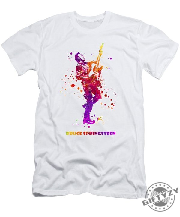 Bruce Springsteen The Boss Watercolor Splatter 06 Tshirt giftyzy 1