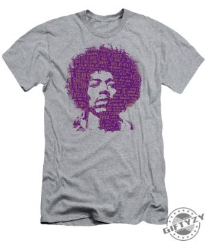 Jimi Hendrix Gold Lyrics Tshirt giftyzy 1 1